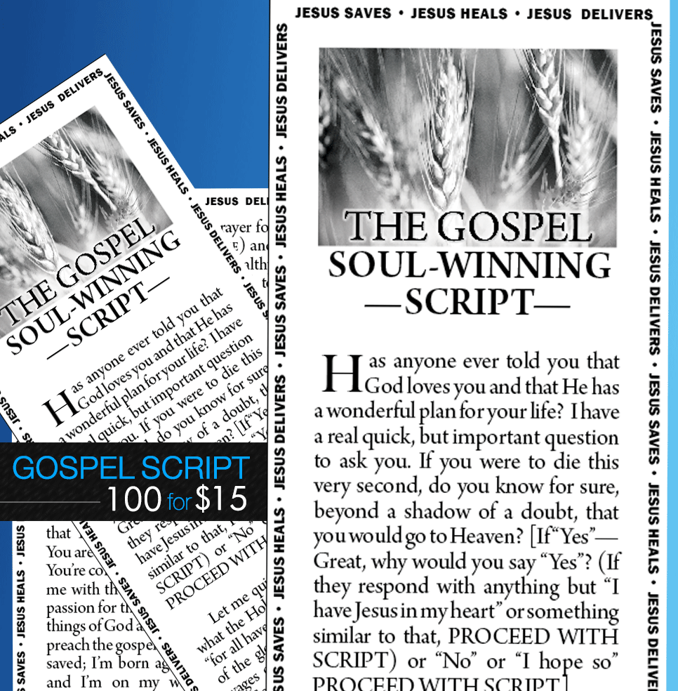 Gospel Soulwinning Scripts - 100 English